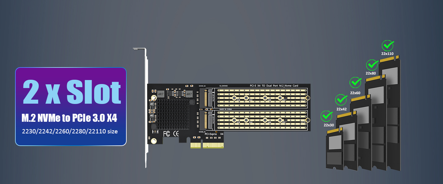 M.2 NVMe to PCIe 3.0 X4