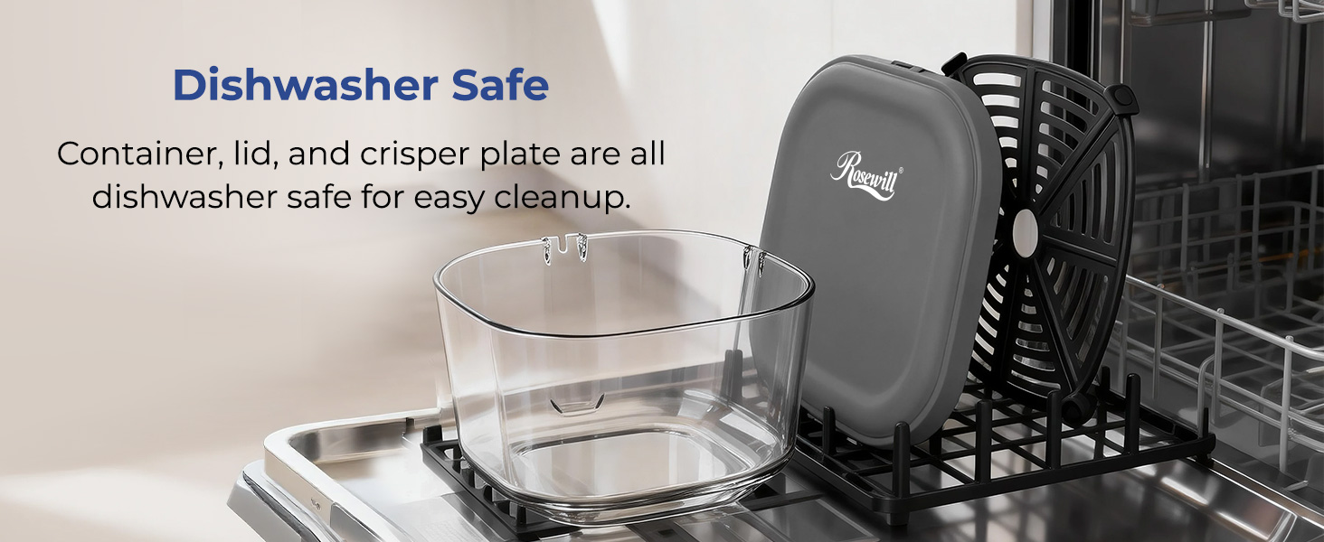 Rosewill 4.7QT Transparent Glass Cooking Pot with Storage Lid