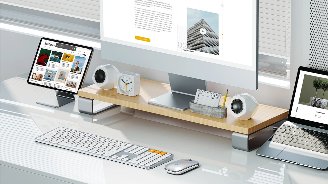 ProtoArc® KM100-A Backlit Bluetooth Keyboard and Mouse Combo for Mac