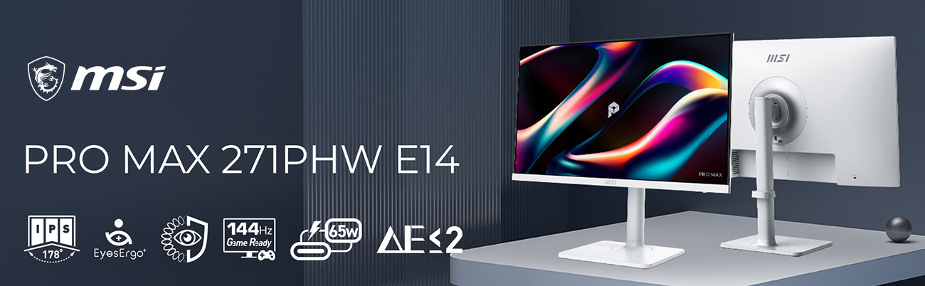 MSI PRO MAX 271PHW E14 Computer Monitor banner
