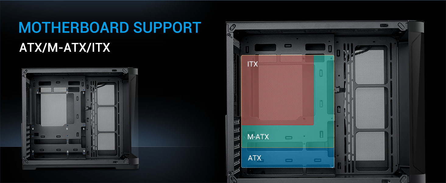 SAMA V60E Mid-Tower  Black Computer Case