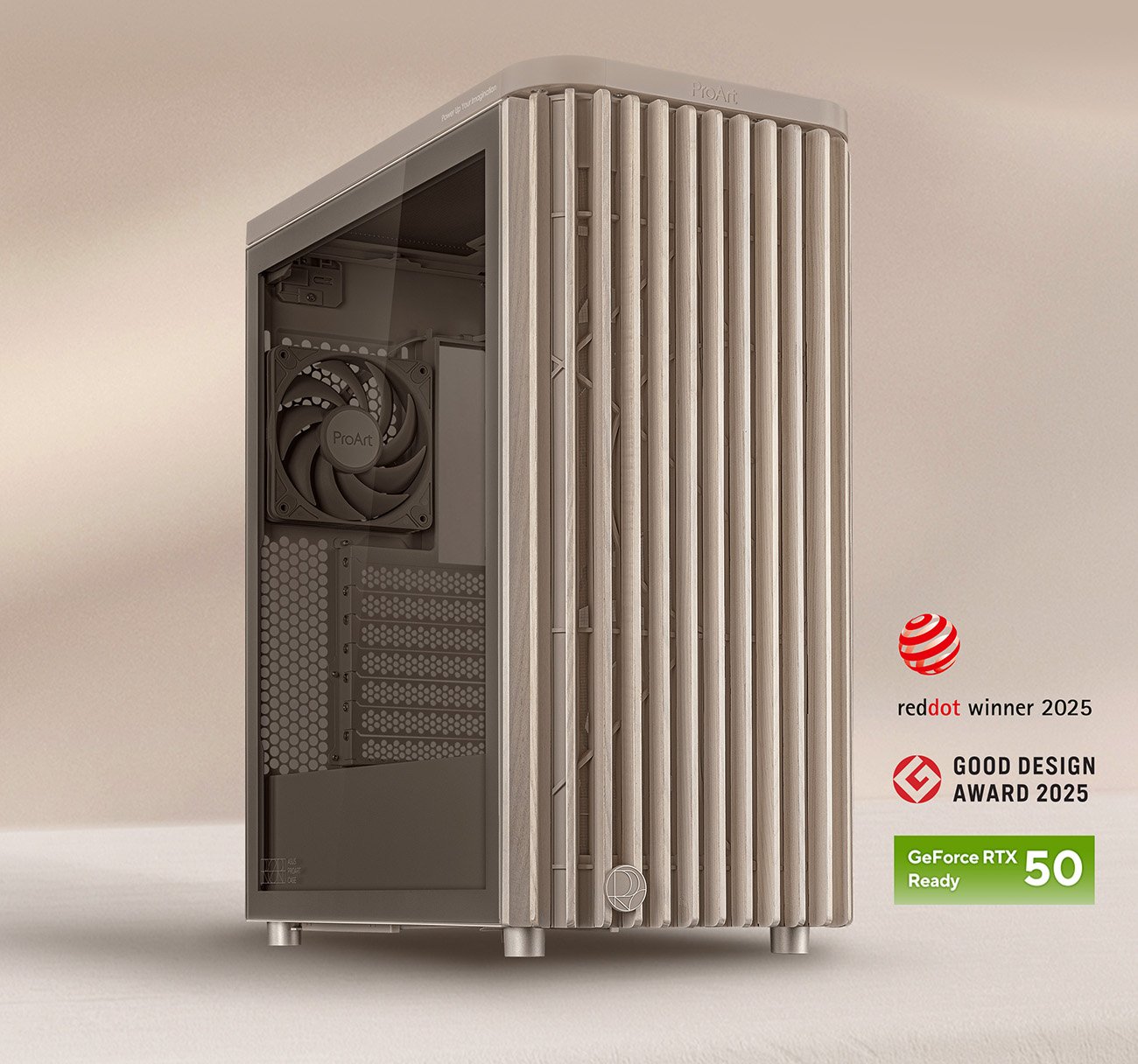ASUS ProArt PA401 Wood Edition Beige ATX case