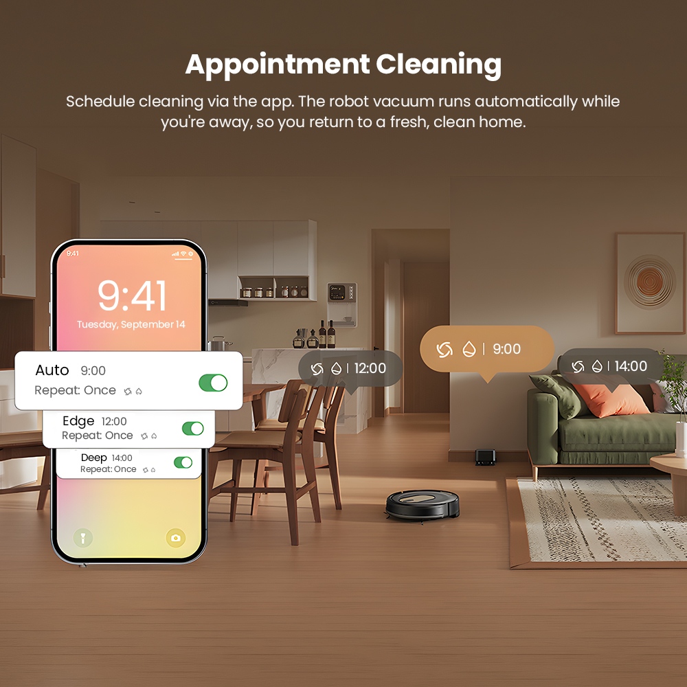 Vactidy W8 2in1 Robot Vacuum Mop 5000Pa CarpetBoost Suction
