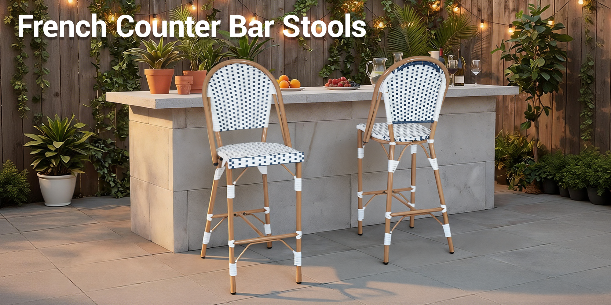French Counter Bar Stools