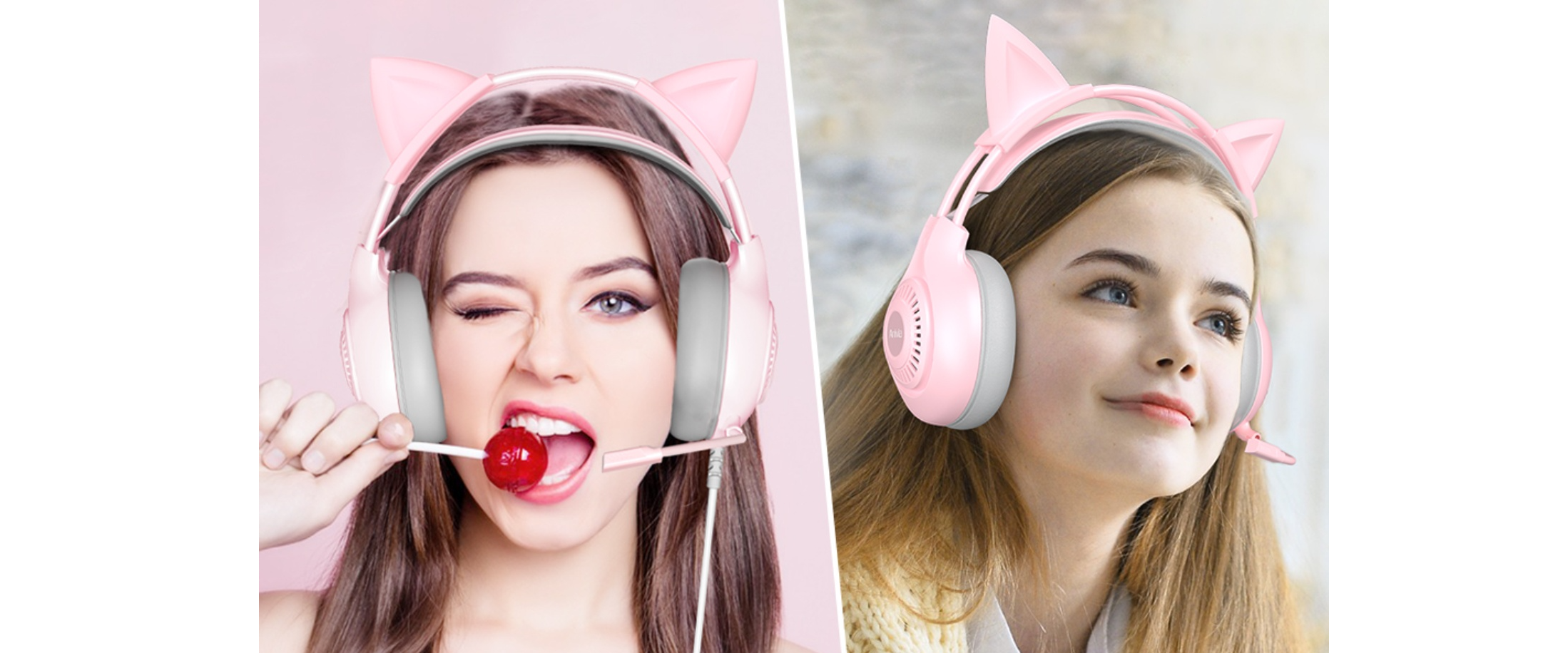 EACH Cat Ear Gaming Headset, Stylish Wearing Display