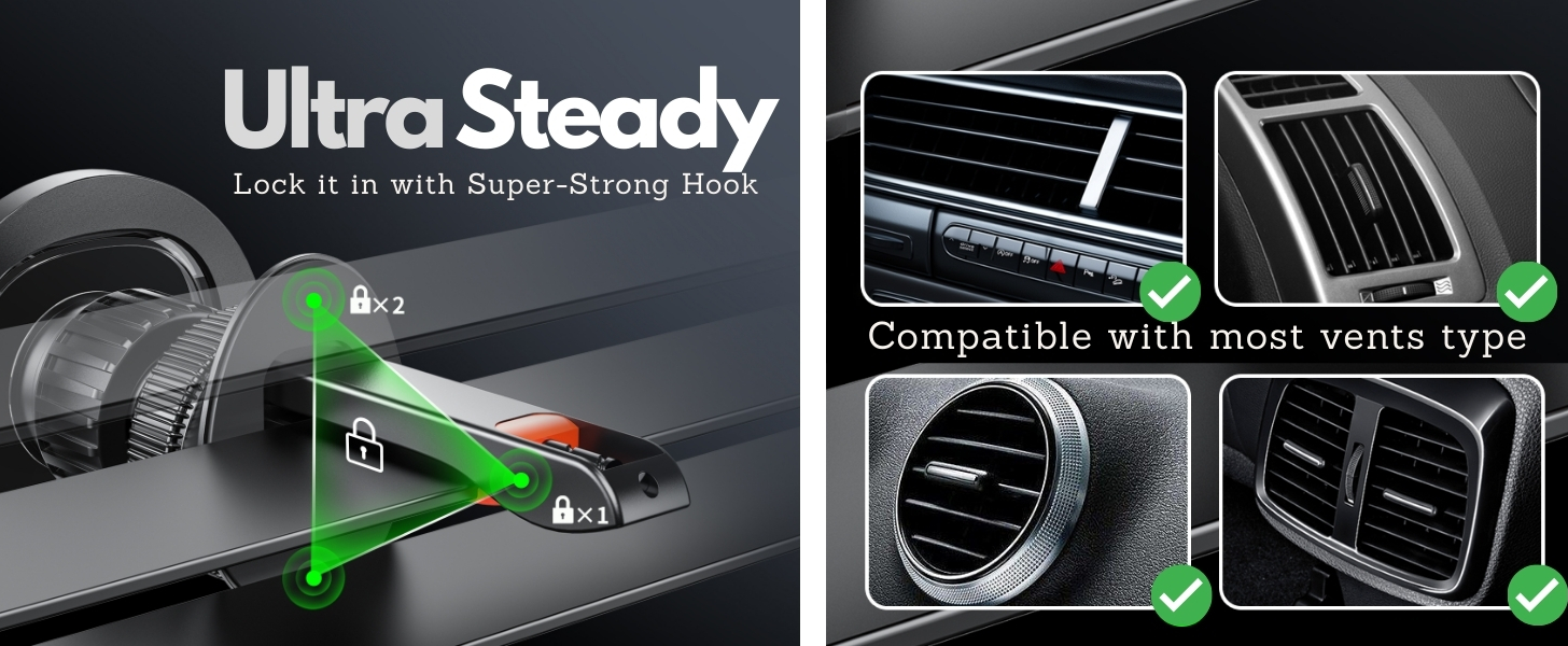 ultra stabil air vent car holder