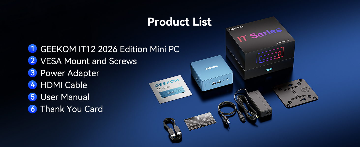 GEEKOM IT12 2026 Edition Mini PC