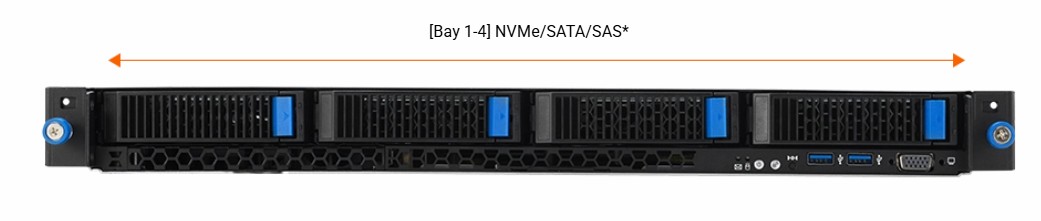 ASUS RS700A-E13-RS4U-2KW10G 1U Rackmount Server