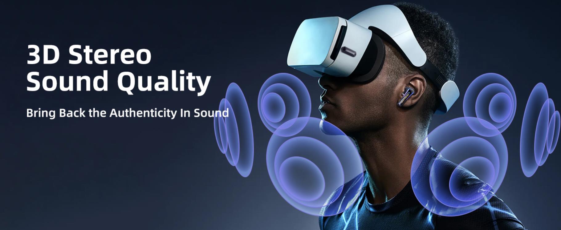 2.4G Wireless Gaming Earbuds with ENC Mic, 20ms Low-Latency