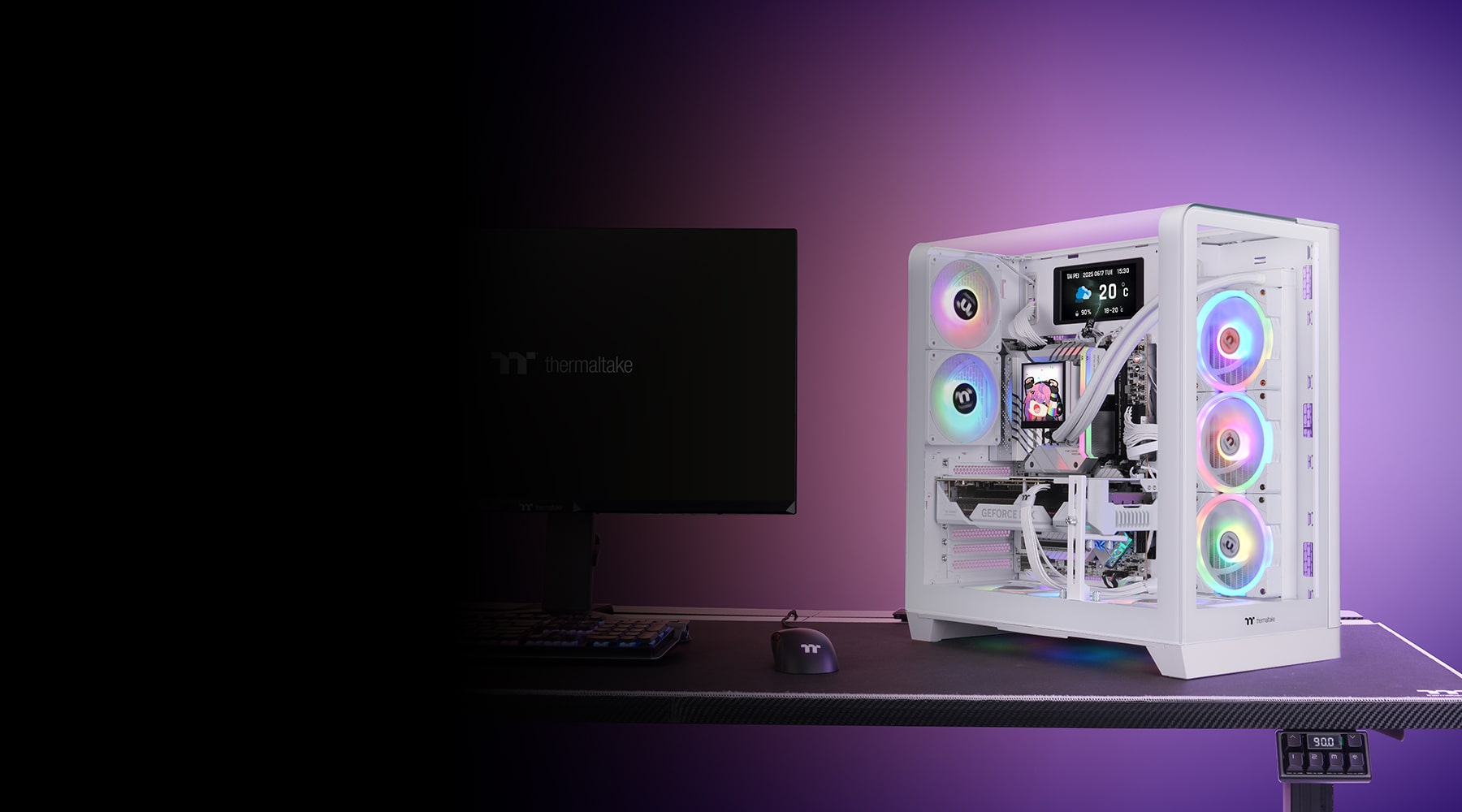 Thermaltake View 390 TG Computer Case - Snow 