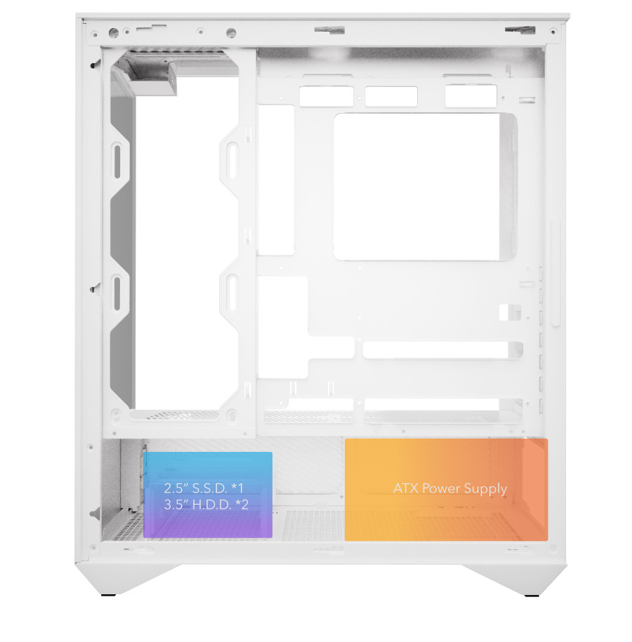 darkFlash DY460 ATX PC Case White
