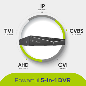 Powerful 5-in-1 DVR &amp; 5MP HD Stream