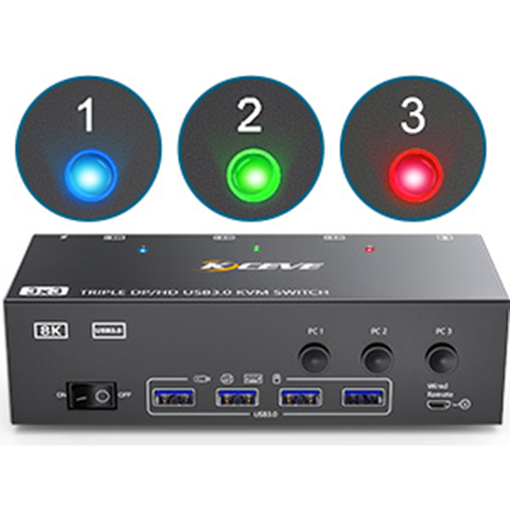 Indicator Light Indicator lights can clearly show which computer you are currently switching to.