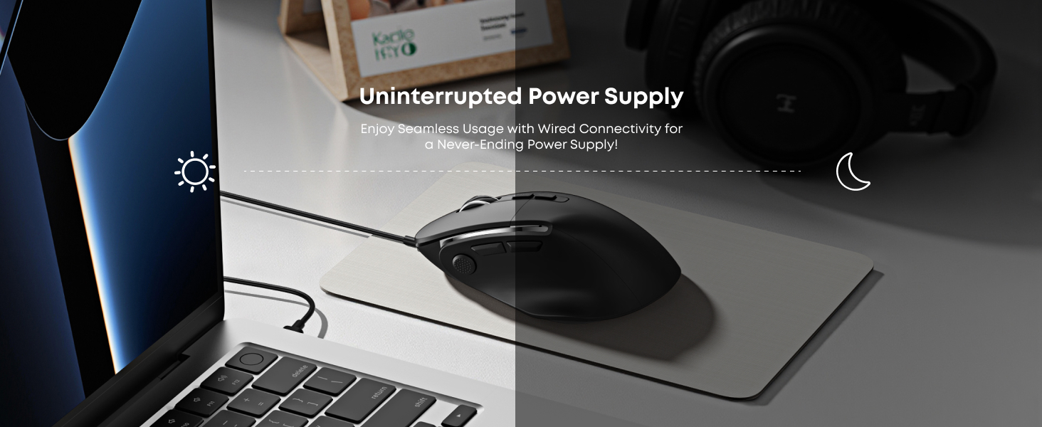 Ergonomic Rechargeable Mouse with Jiggler, Bluetooth + 2.4G Wireless + Wired (3 in 1) Connection, Ma