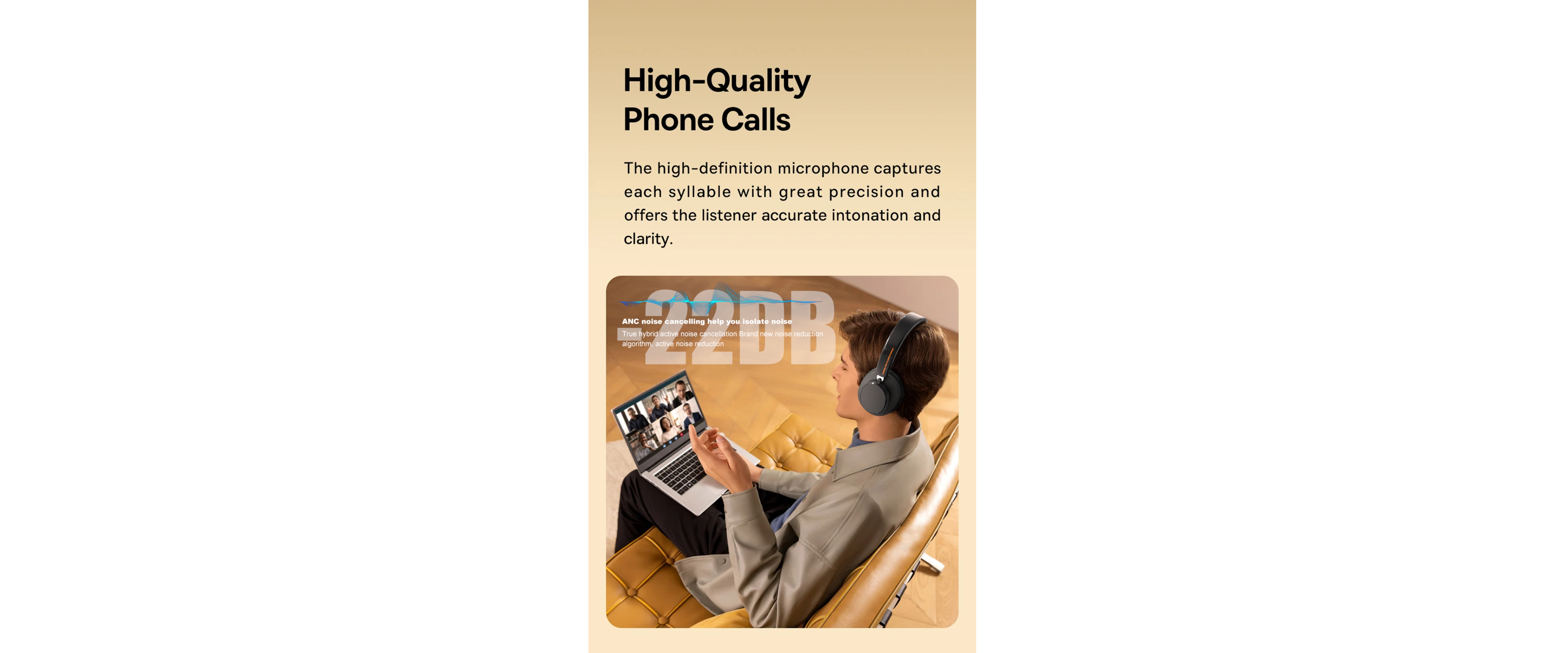 INMISS ANC500, 22dB ANC, HD mic, clear calls