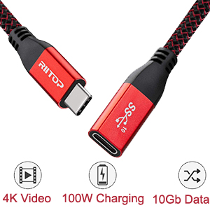 usb c male to female extension cable 6ft