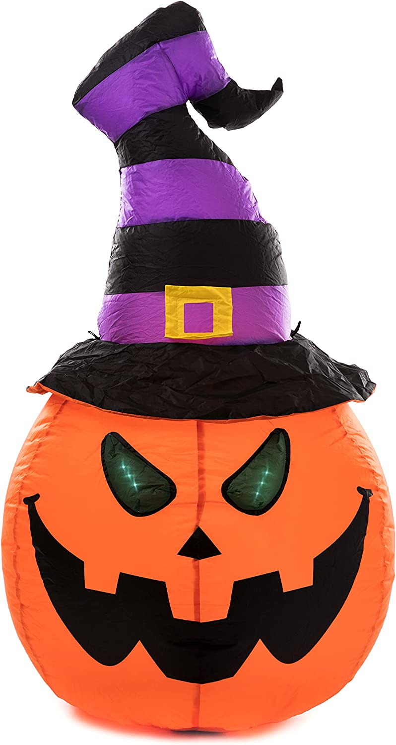 Design Accents Halloween Decorations 4 ft. Halloween Stacked Pumpkin