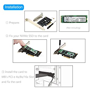 nvme to pcie adapter card