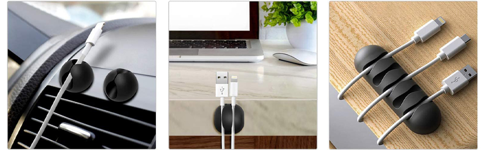 4 split cable sleeve 25 x Self Black Adhesive Cable Clip Holder (4 different styles) 10 x Reusable H