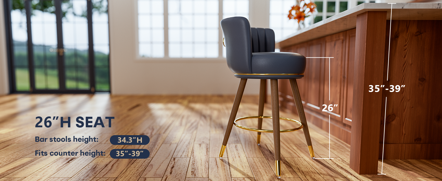 26 inch Swivel Bar Stools Set of 2