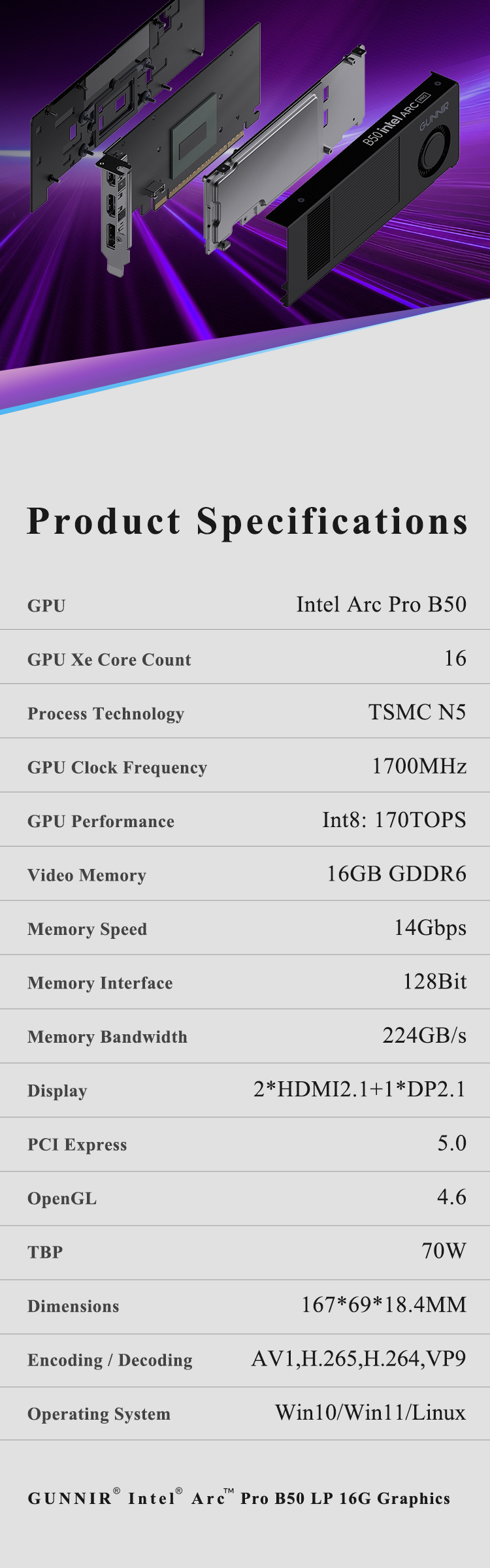 Intel Arc Pro B50