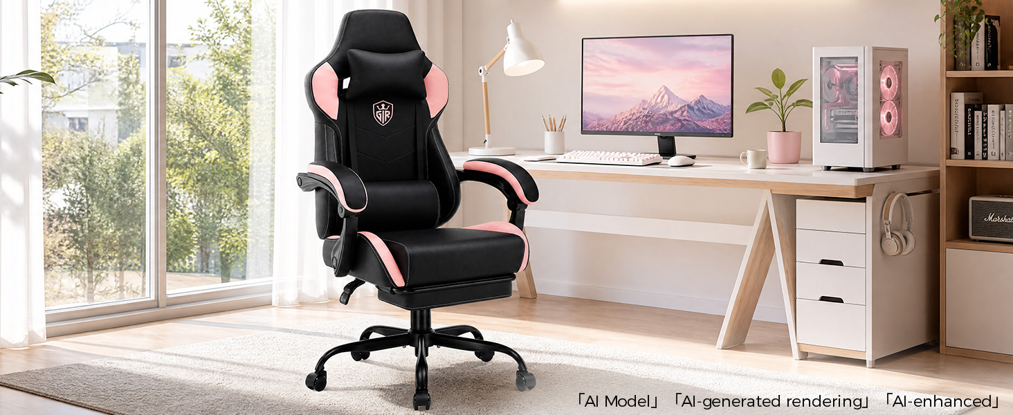 Gaming Chair with Footrest