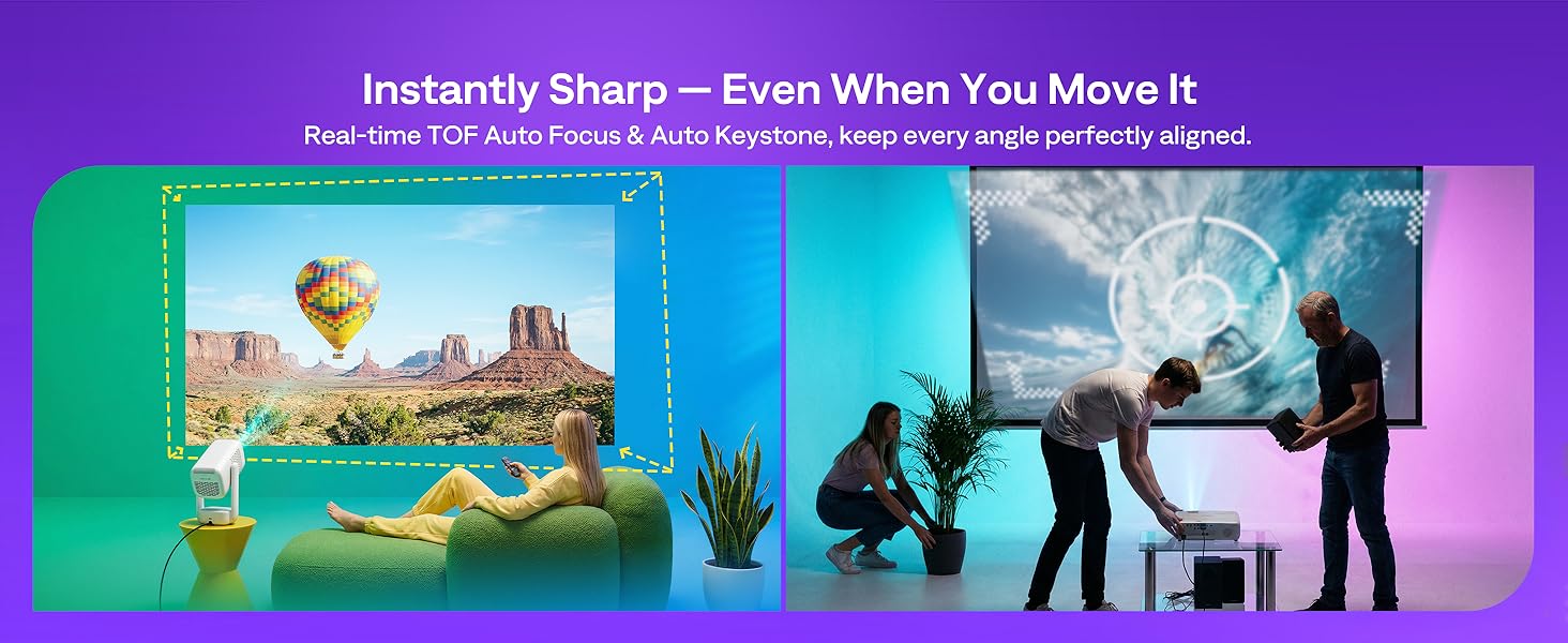 Aurzen EAZZE D1R air Roku TV Smart Projector