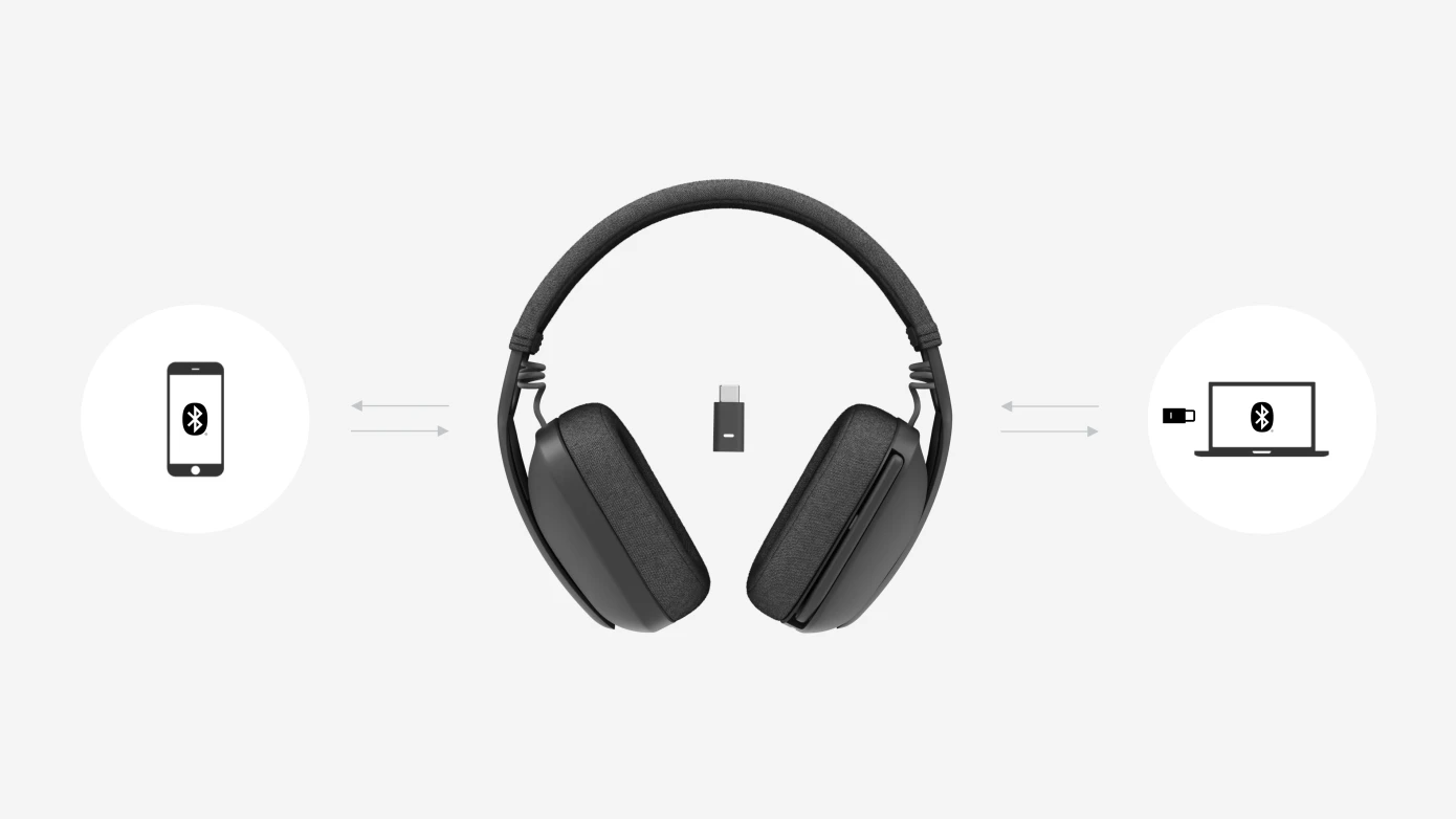 Logitech Zone Vibe Wireless Headset - Microsoft Teams Certification Native Bluetooth headphones
