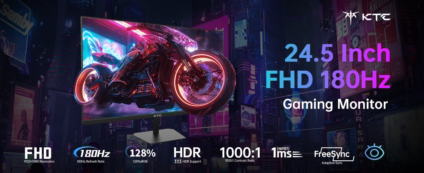 KTC 24 Inch FHD 165Hz Gaming Monitor, 1080P Fast IPS KTC 24 Inch FHD 165Hz Gaming Monitor, 1080P Fast IPS