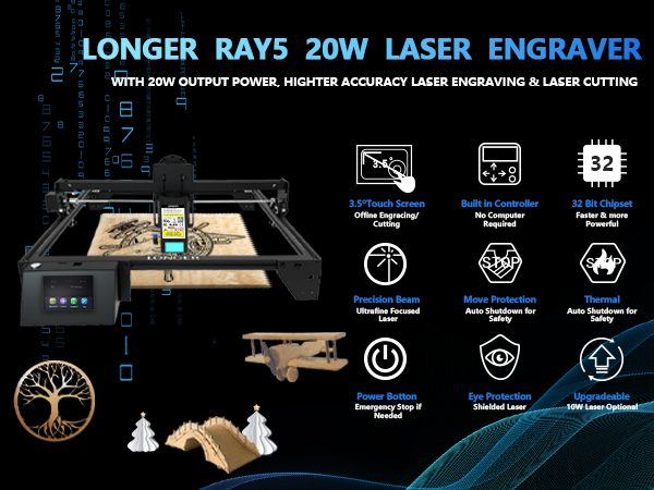 Air Assist Kits for RAY5 20W Engraver - LONGER