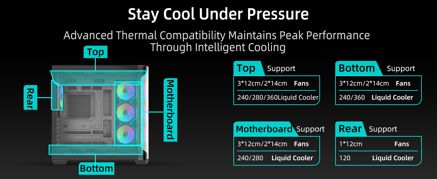 Rosewill ACA503B ATX Mid-Tower PC Gaming Case 7