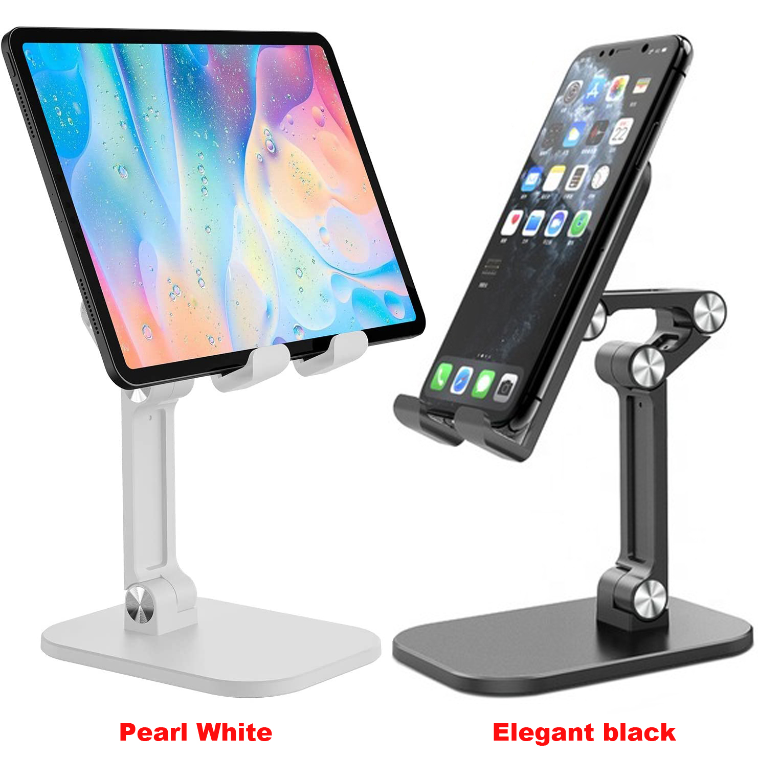 Adjustable Cell Phone Stand Foldable Phone Holder for Desk Extendable Tablet Stand Compatible with Phone/iPad/Kindle/Tablet 