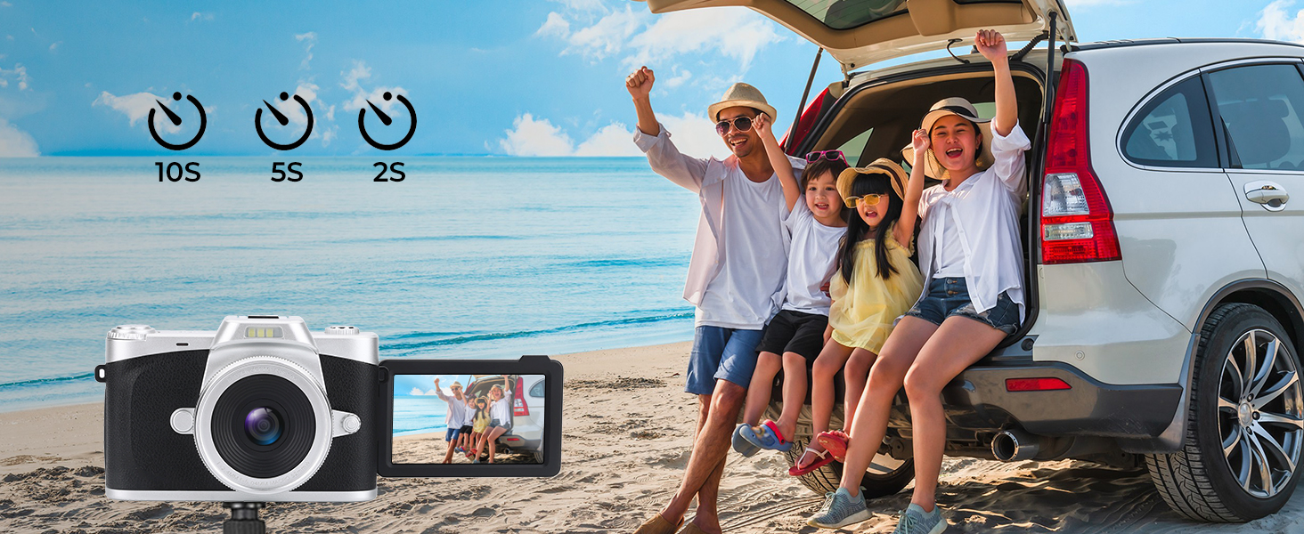 4k digital camera self-timer