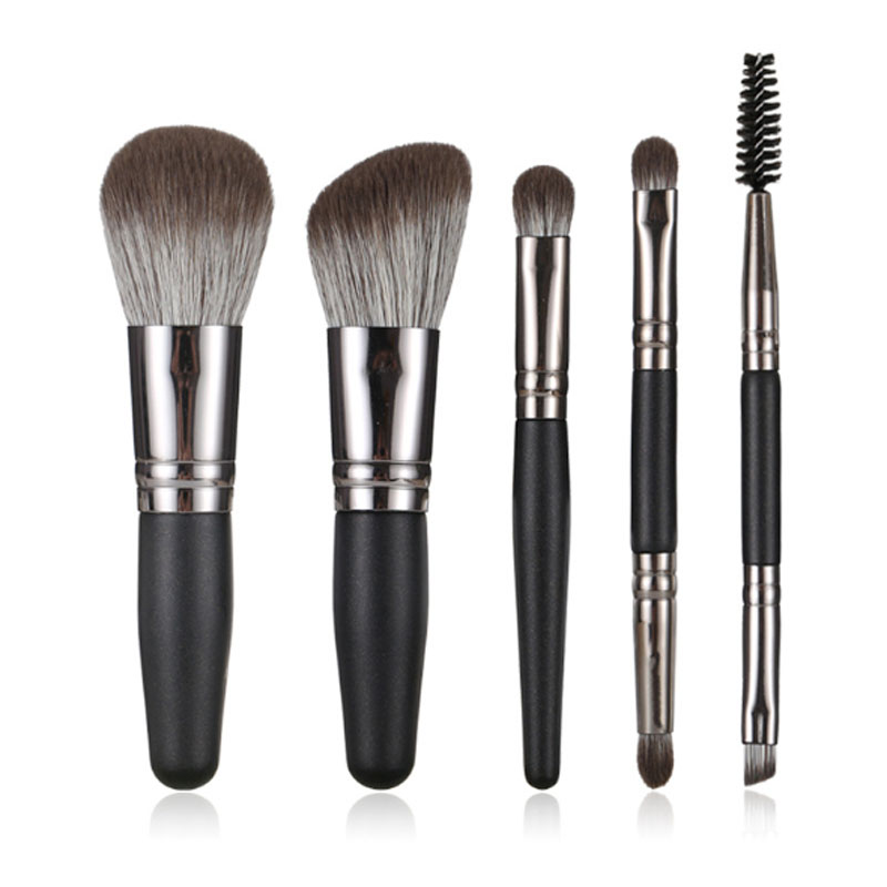 Short Handle Portable 5pcs Makeup Brush Set