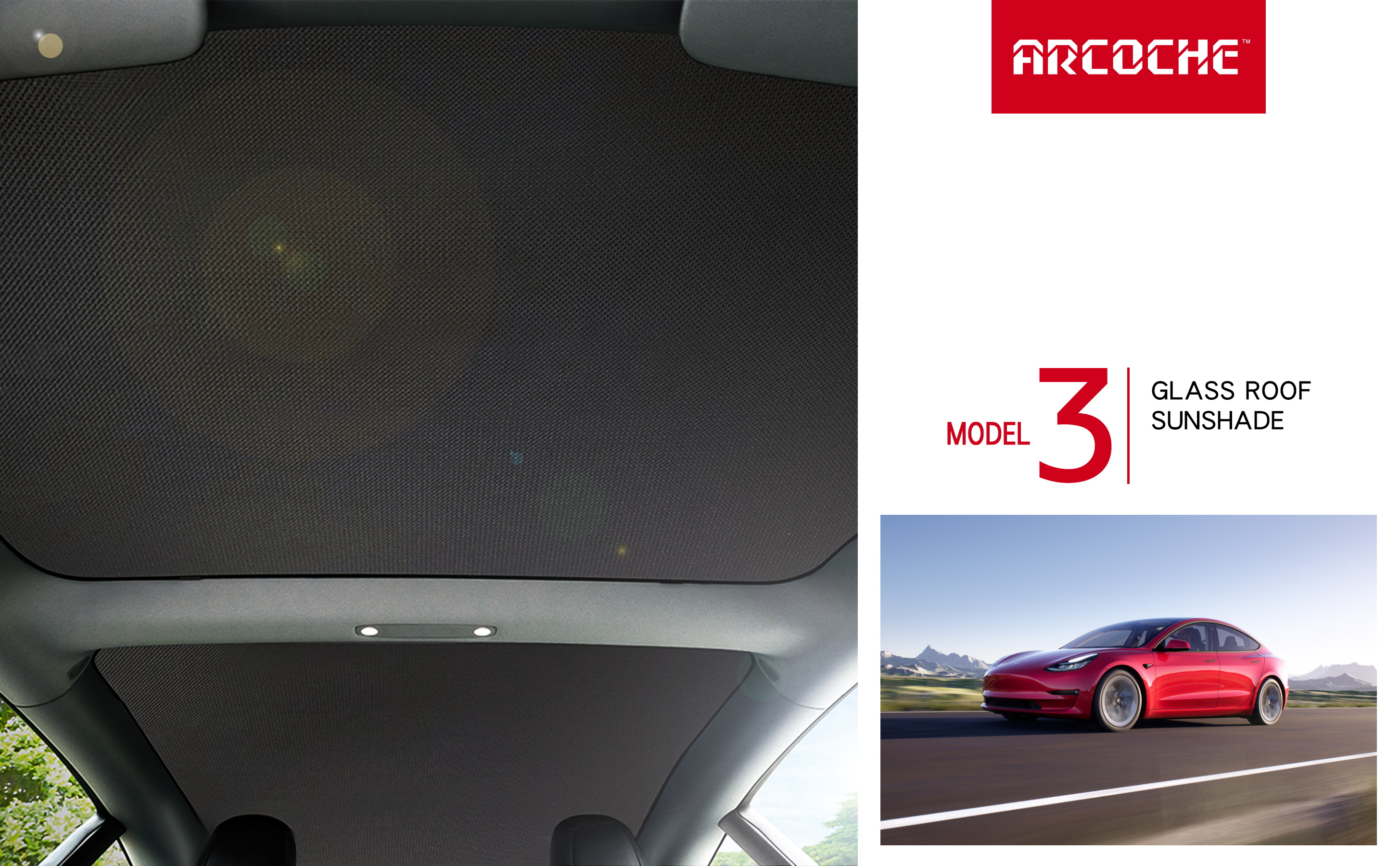 Sunshade Glass Roof and Full Rear Window Sunshade