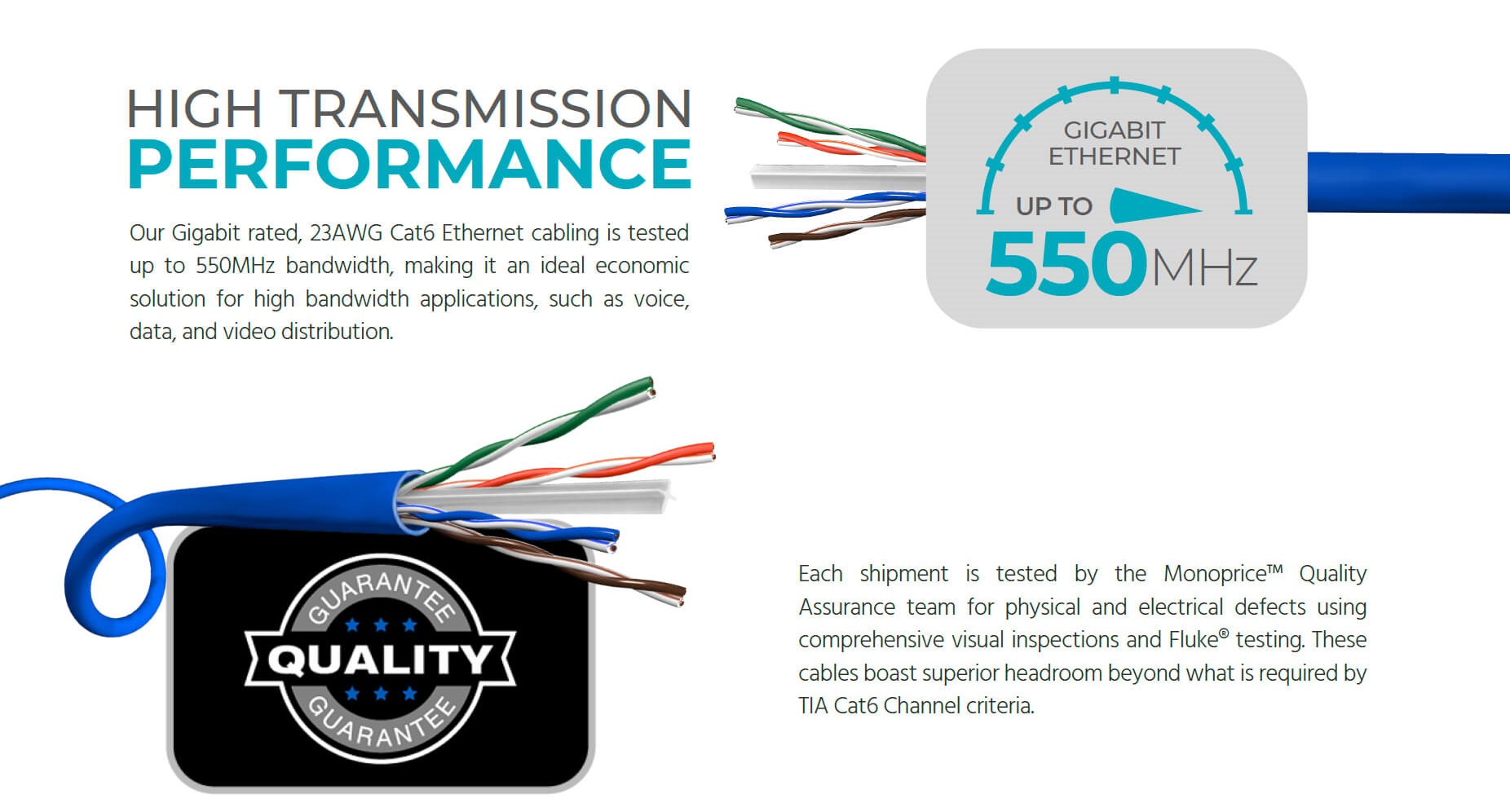 Cat6 1000ft Black CMR UL Bulk Cable, Solid (w/spine), UTP, 23AWG, 550MHz, Pure Bare Copper, Reelex I