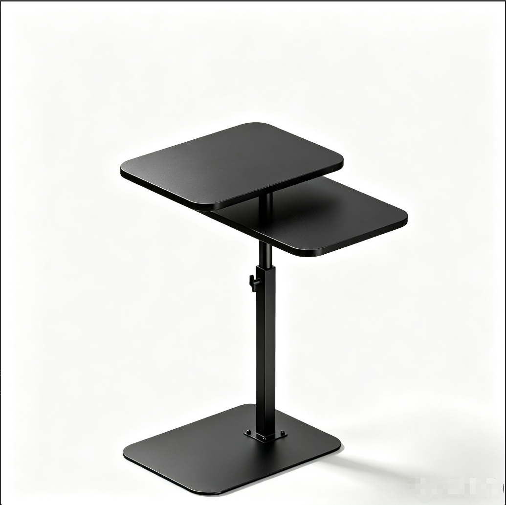 2 tier adjustable side table, black sofa laptop table