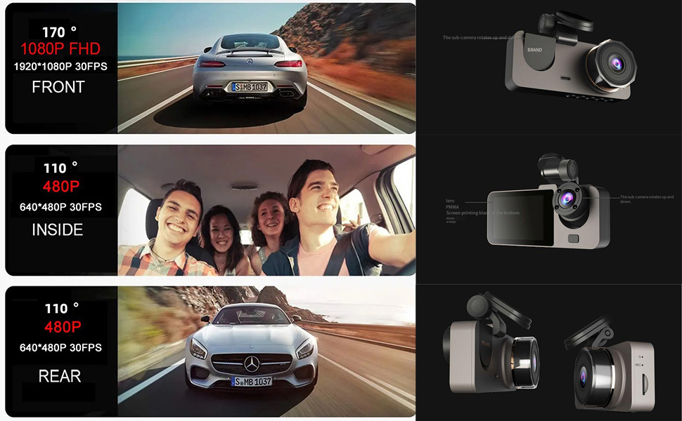 3-channel driving recorder