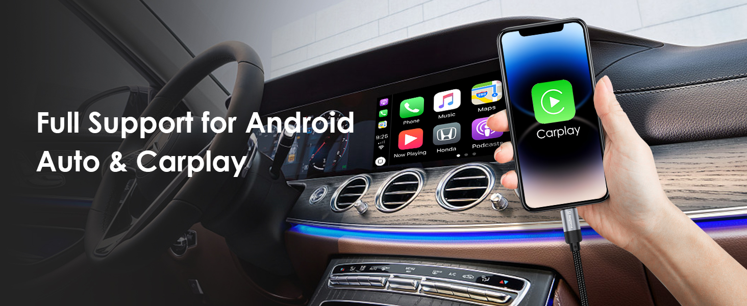 Full Support for Android Auto & Carplay