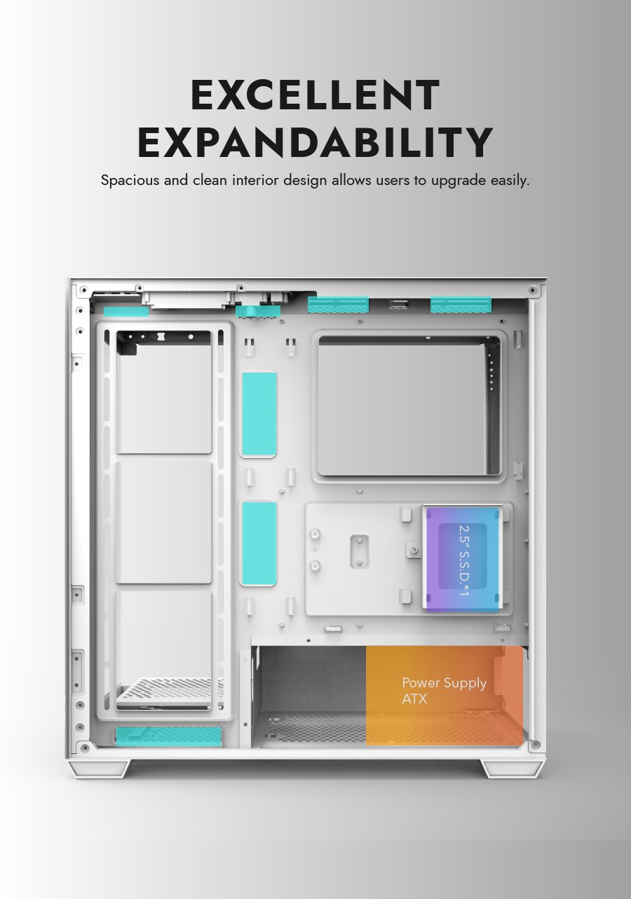darkFlash DS900 ATX PC Case White