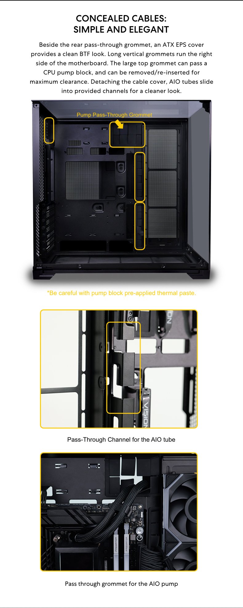 LIAN LI O11 Vision, Compact White ATX Case, Mid Tower Computer Case, Tempered Glass PC Case, Aluminu