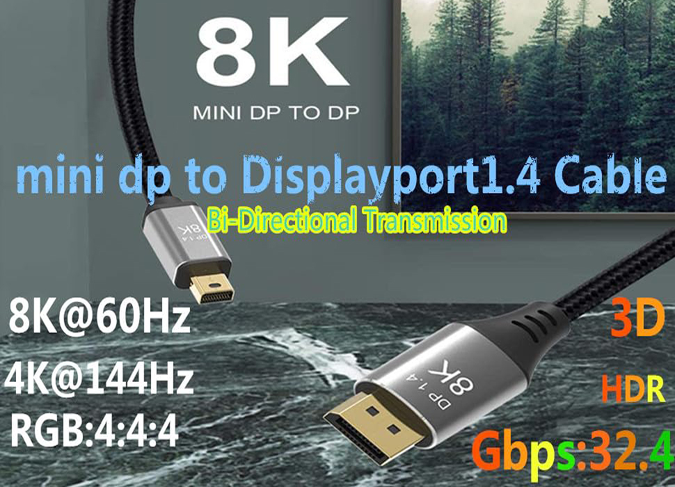 Rocstor DisplayPort 1.4 Cable (15')