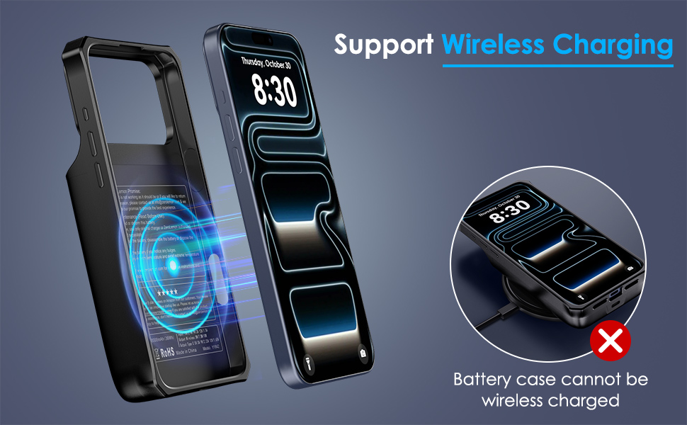 ZEROLEMON Battery Case for iPhone 17 Pro Max 10000mAh Charging Case Cover Protective Case