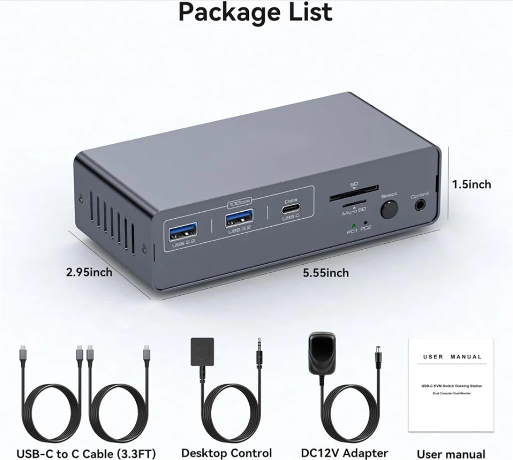 High-speed transfer  USB 3.2 ports up to 10Gb/s