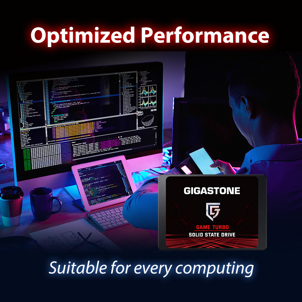 Gigastone SSD SATA III 128GB (3 Pezzi) – 2,5 Pollici Interno – 3D NAND – Lettura 520 MB/s – Garanzia 5 Anni