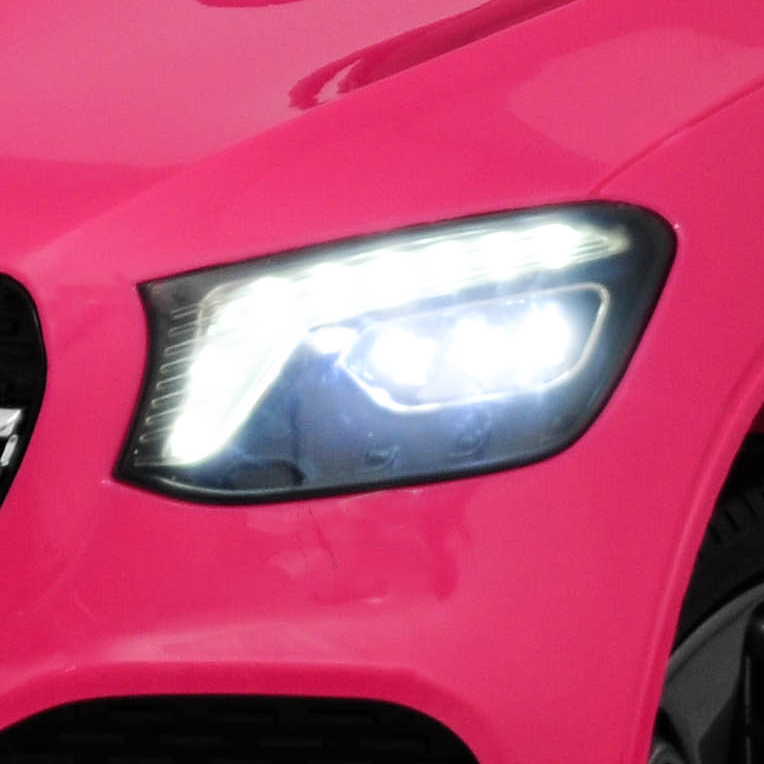 headlights, led lights, ride on car with led lights, ride on car with lights, front lights, mercedes