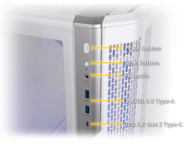 Thermaltake View 590 TG ARGB Mid Tower Case - Snow