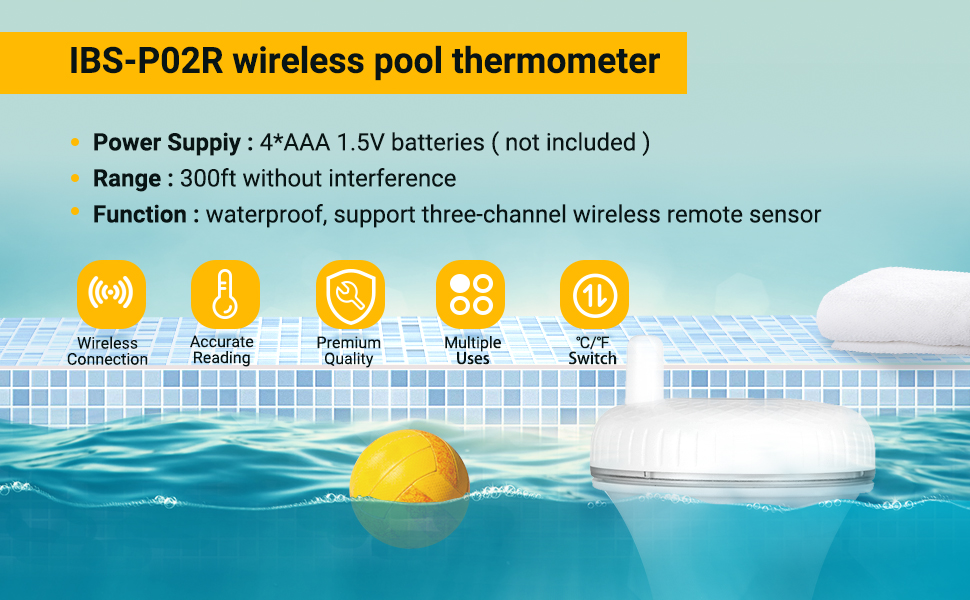 Swimming Pool Thermometer Wireless Bathtub Water Temperature Meter Floating  Indoor Outdoor Thermometer - Buy Swimming Pool Thermometer Wireless Bathtub  Water Temperature Meter Floating Indoor Outdoor Thermometer Product on