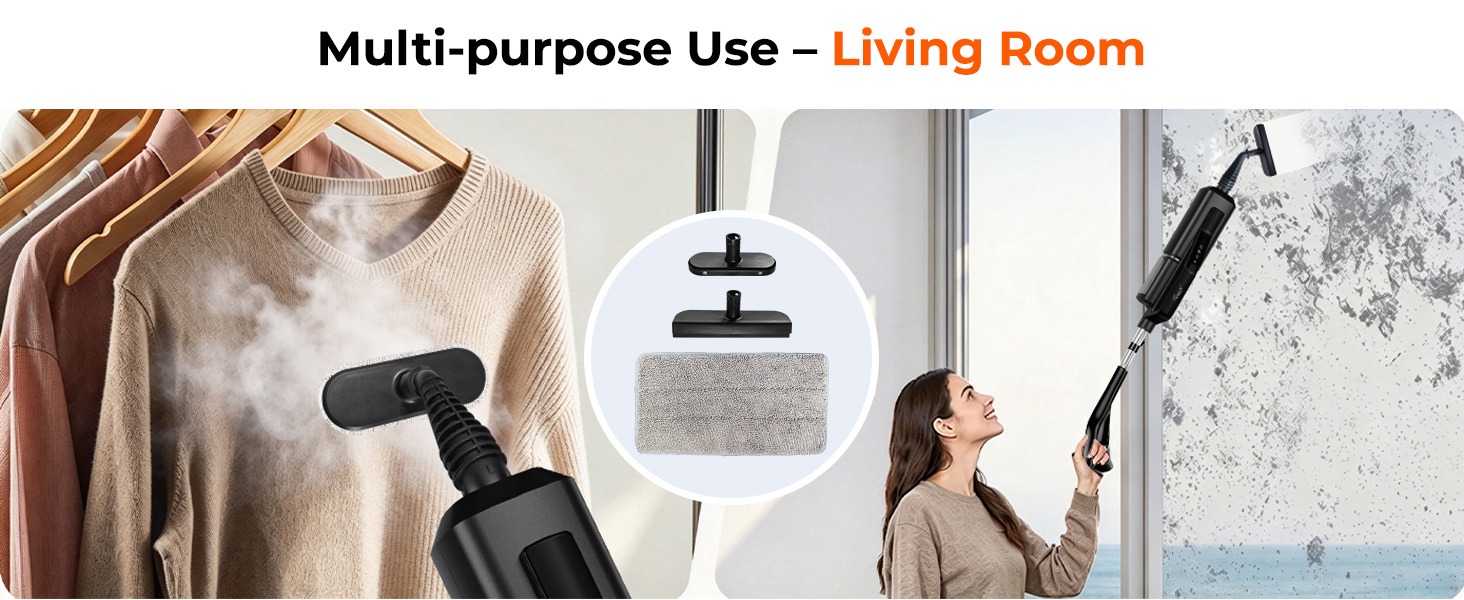 Rosewill 11-in-1 Steam Mop  - Black