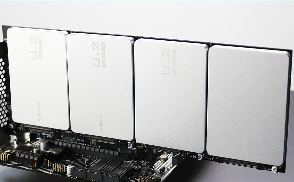 Quad U.2 to PCIe X16 Adapter